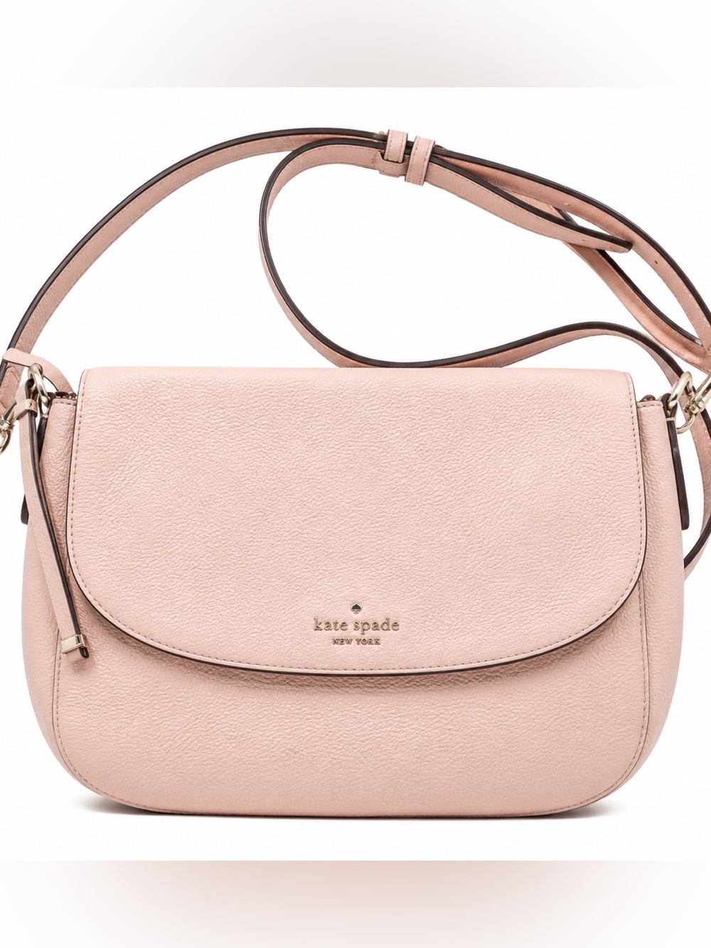 kate spade Pebbled Leather Jackson Flap Shoulder/Crossbody Purse in Blush